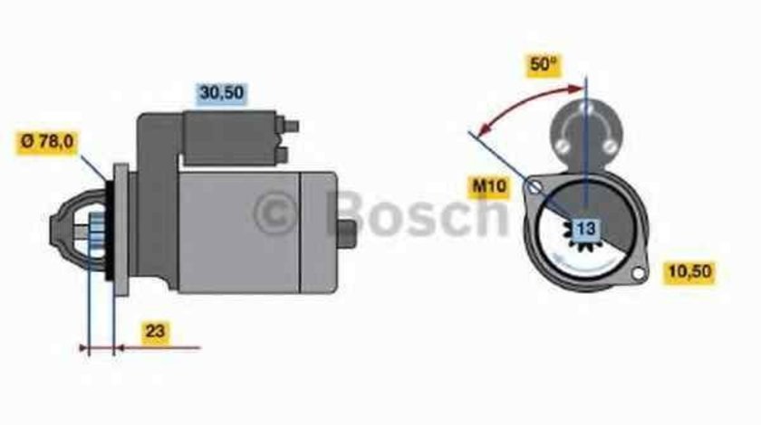 Electromotor HONDA CIVIC VII Hatchback (EU, EP, EV) BOSCH 0 986 019 361