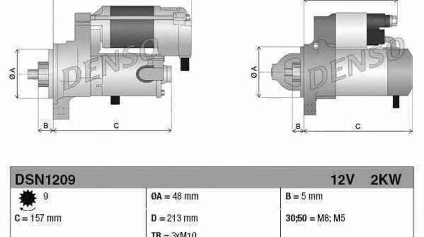 Electromotor LAND ROVER FREELANDER 2 FA DENSO DSN1209