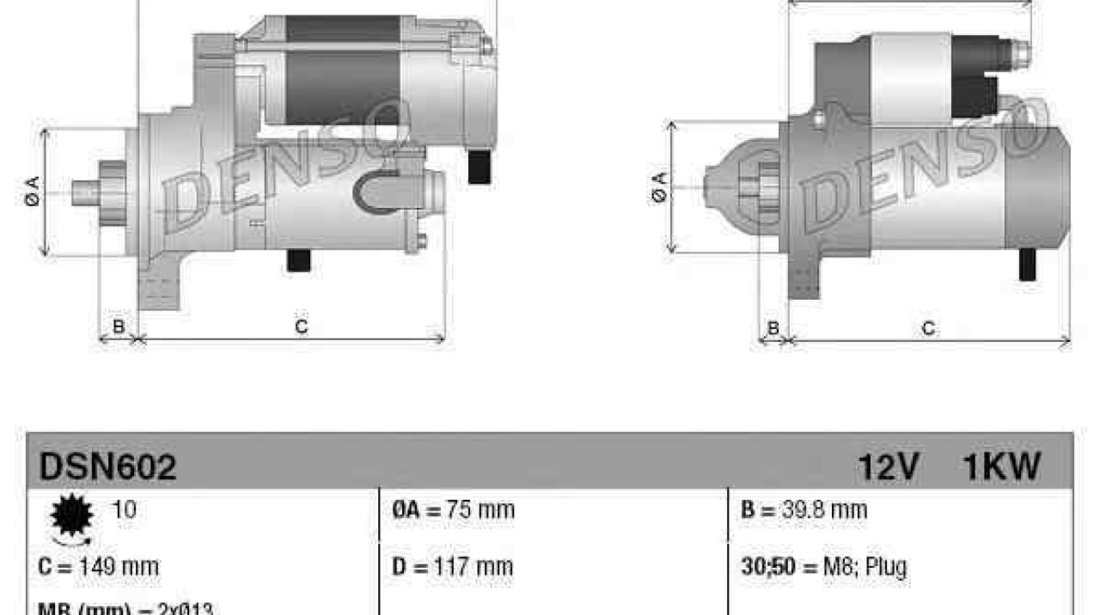 Electromotor LAND ROVER FREELANDER Soft Top Producator DENSO DSN602