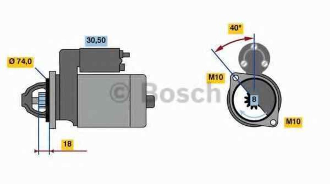 Electromotor MAZDA 3 BK BOSCH 0 986 023 920