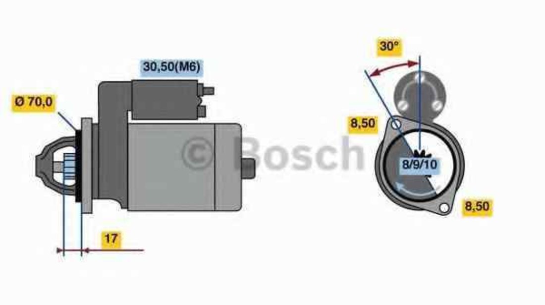 Electromotor MERCEDES-BENZ A-CLASS W168 BOSCH 0 986 018 570