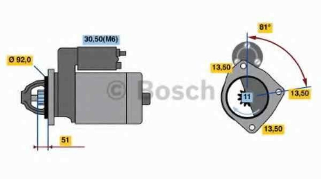 Electromotor MERCEDES-BENZ ACTROS BOSCH 0 986 018 370