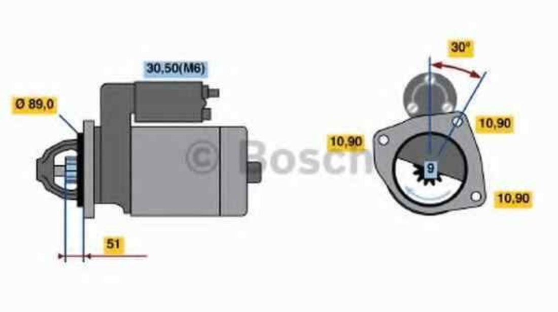 Electromotor MERCEDES-BENZ T2/LN1 autobasculanta BOSCH 0 001 231 003