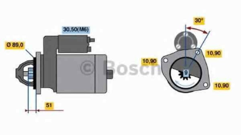 Electromotor MERCEDES-BENZ T2/LN1 autobasculanta BOSCH 0 001 231 003