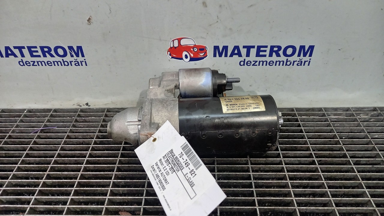 ELECTROMOTOR MERCEDES E-CLASS 2.2 CDI - (2013 2016)