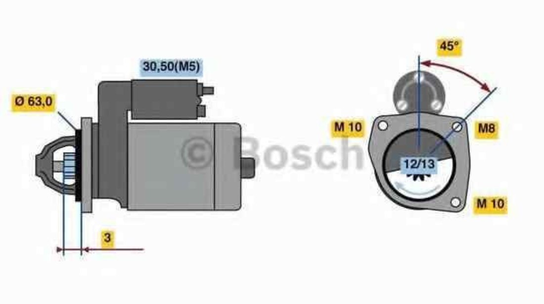 Electromotor NISSAN MICRA III (K12) BOSCH 0 986 022 800