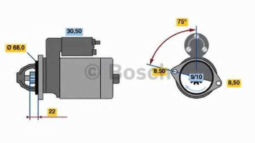 Electromotor OPEL COMBO 71 Producator BOSCH 0 986 017 120