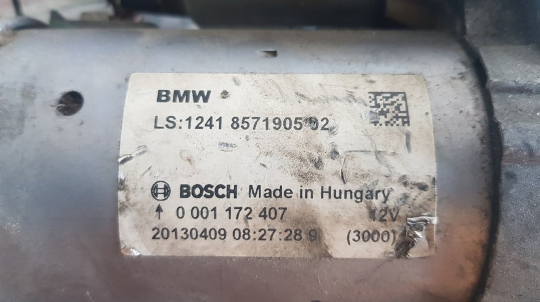 Electromotor original Bosch BMW 5 F10 525d 2.0 211/218cp 8571905