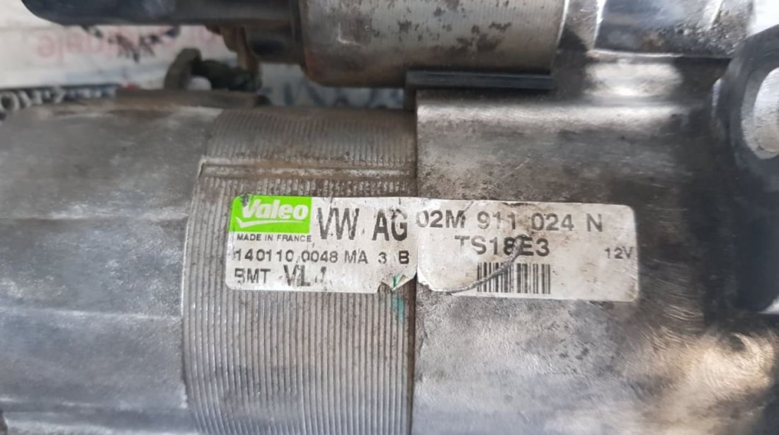 Electromotor original Valeo Audi TT 8J 2.0TDi quattro 170cp 02M911024N