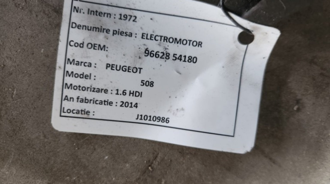 Electromotor Peugeot 508 1.6 hdi 2015 Cod 9662854180