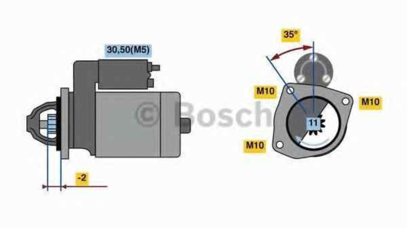 Electromotor PEUGEOT 607 9D 9U BOSCH 0 986 023 850