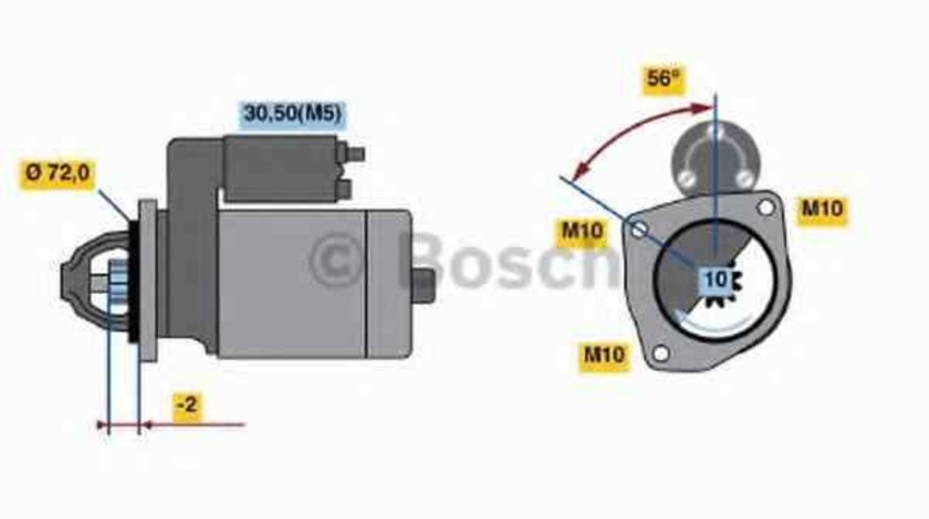 Electromotor PEUGEOT 807 (E) BOSCH 0 986 018 970