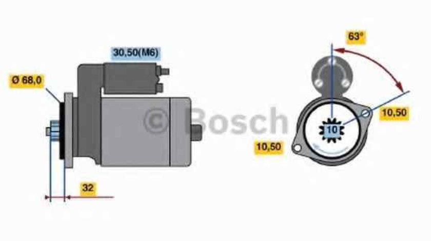 Electromotor PORSCHE CAYENNE 955 BOSCH 0 001 125 059