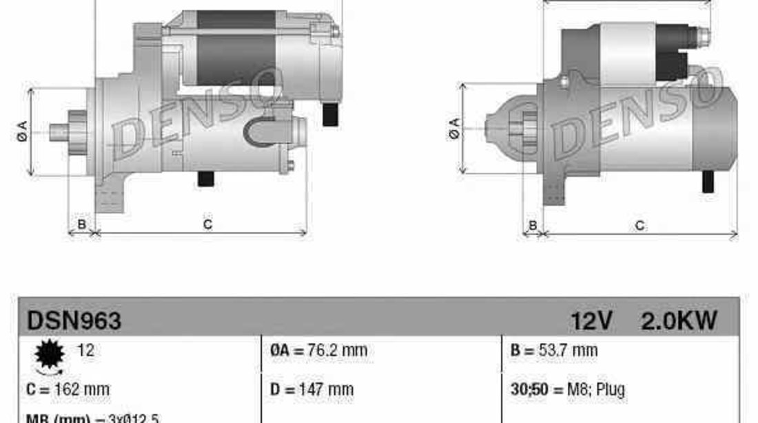 Electromotor SKODA FABIA DENSO DSN963