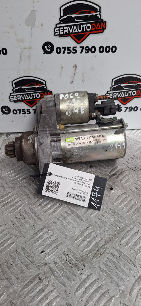 Electromotor Volkswagen Polo 4 facelift (2005-2009) 1.2 Benzina 2007, 02T911023S / 5+1