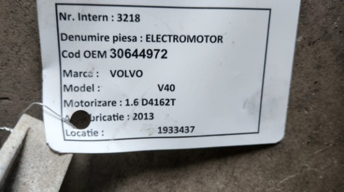 Electromotor Volvo v40 d2 c30 s40 v50 v70 Mazda 3 Transit Connect 1.6 d Cod : 30644972