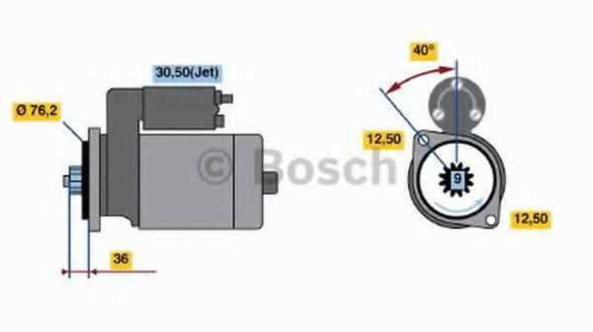 Electromotor VW NEW BEETLE 9C1 1C1 BOSCH 0 986 017 000