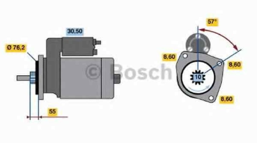 Electromotor VW TRANSPORTER IV caroserie (70XA) BOSCH 0 986 016 340