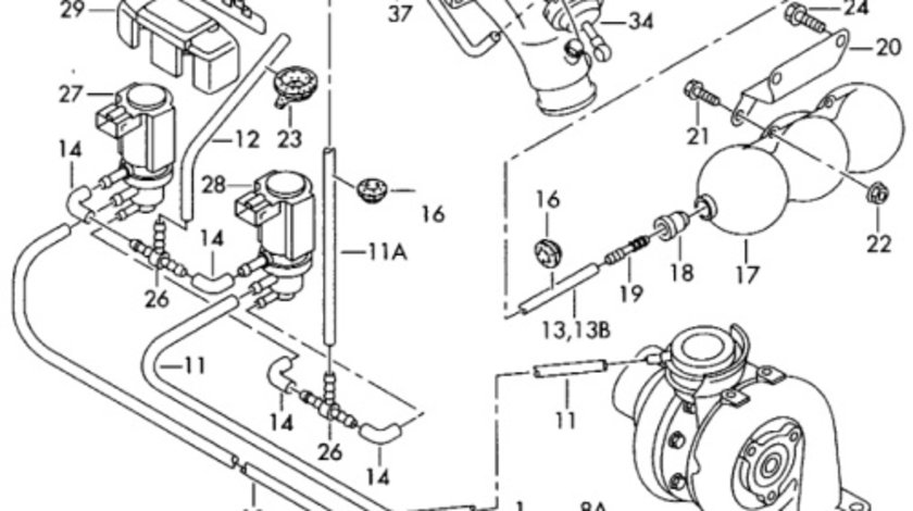 Electrovalva EGR 1.4 TDI Volkswagen Lupo 6X 2000 2001 OEM 1J0906283A