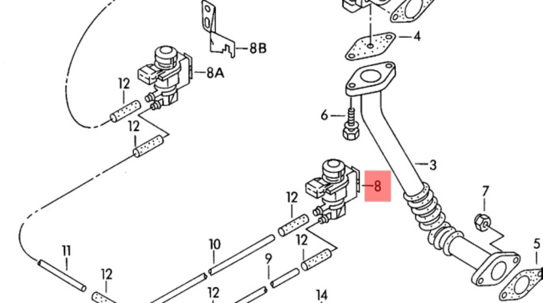 Electrovalva EGR Volkswagen Caddy (9K9) 2000 1.9 SDI OEM 191906283A