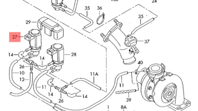 Electrovalva N75 Audi A6 4B 2002 2003 2.5 TDI AKE OEM 059906627