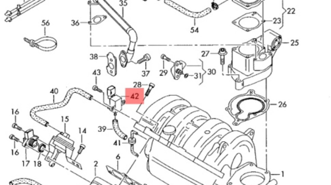 Electrovalva recirculare gaze Volkswagen Golf 1J 1999 1.8 20V 92 KW 037906283D OEM 037906283D