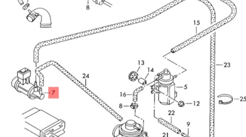 Electrovalva turbo 1J0906283C Vw Passat B6 2.0 TDI 2009 CBAB OEM 1J0906283C