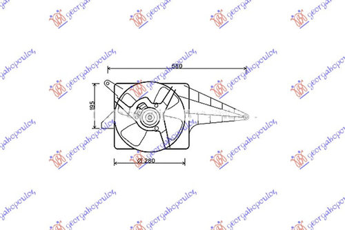 Electroventilator 1 0-1 2cc -Ac/ - Opel Corsa B 1997 , 1341279