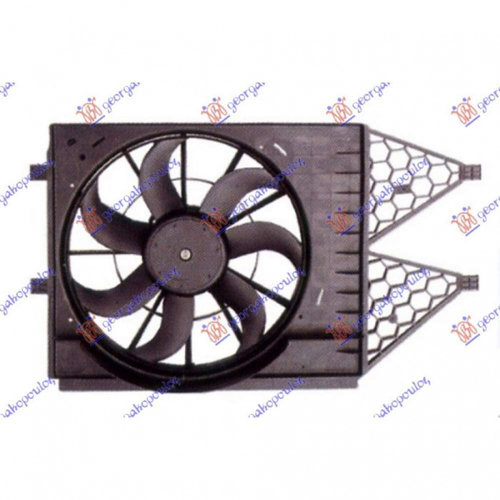 Electroventilator 1 0i 12v-1 2tsi/1 4tdi - Skoda Fabia 2010 , 6q0959455ad