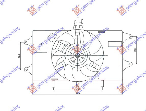 Electroventilator (1 2 Benzina) +Ac/ - Fiat Doblo 2001 , 46737732