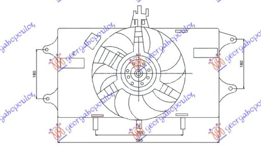 Electroventilator (1 2 Benzina) +Ac/ - Fiat Doblo 2001 , 46737732