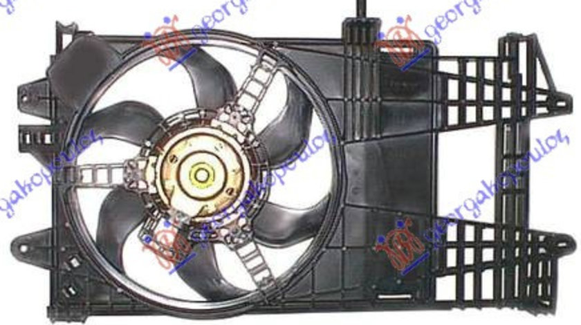 Electroventilator 1 2i 8v/16v +/- Ac Denso Type - Fiat Punto 2003 , 51708405