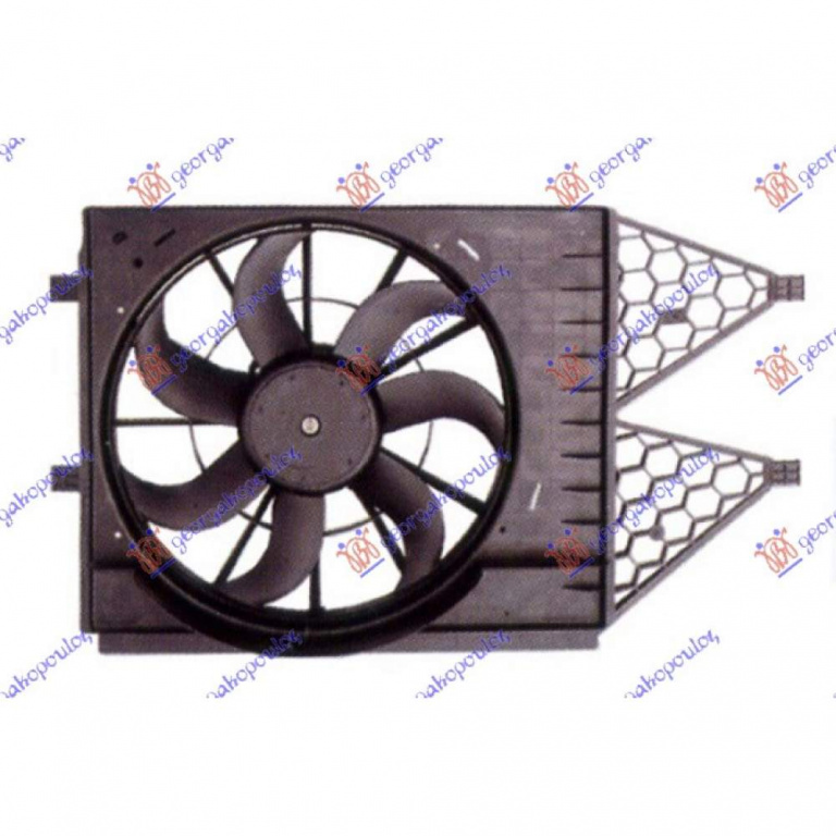 Electroventilator 1 2tsi-1 6i 16v/1 2tdi-1 6tdi - Skoda Roomster 2010 , 6q0959455ad