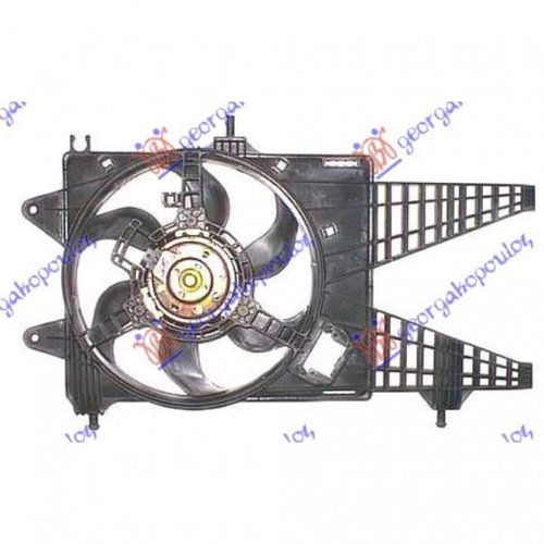 Electroventilator 1 4 +Ac/ - Fiat Idea 2004 , 51738688