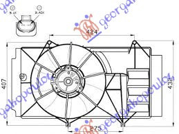 Electroventilator 1 4 D4d - Toyota Yaris 1999 , 16711-On011