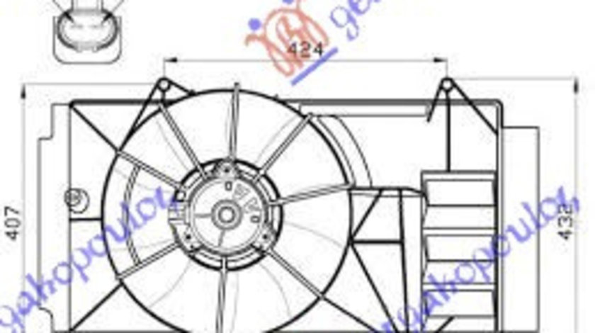 Electroventilator 1 4 D4d - Toyota Yaris 1999 , 16711-On011