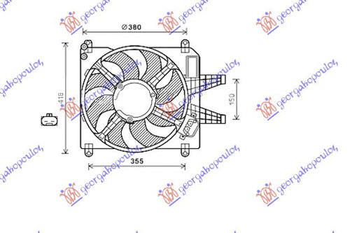 Electroventilator 1 8-2 0 Benzina +/-Ac/ - Fiat Bravo 1995 , 7762670