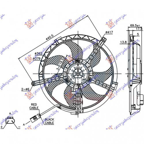 Electroventilator (2 Plugs) - Mini Cabrio (R57) 2008 , 17422754854