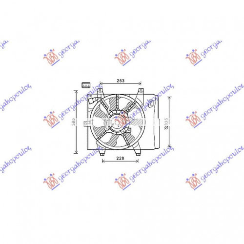 Electroventilator 3 7 Benzina-2 8 Diesel - Jeep Cherokee (Liberty) 2008 , 68033228aa