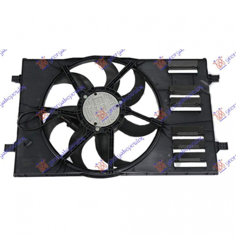 Electroventilator (412mm) (400w) (4pin) - Vw Touran 2015 , 5q0121203ea