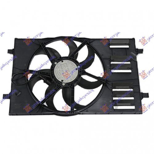 Electroventilator (412mm) (400w) (4pin) - Vw Touran 2015 , 5q0121203ea
