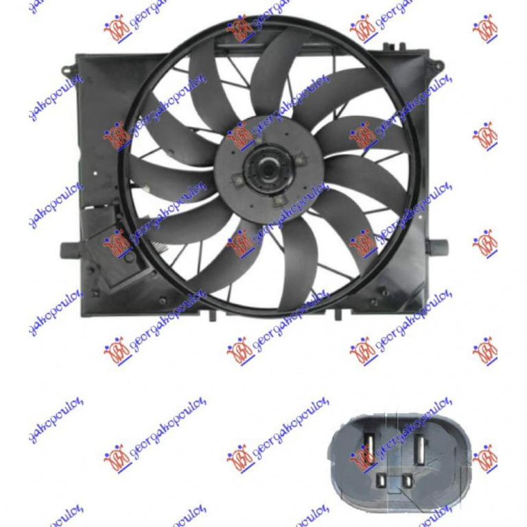 Electroventilator (530mm) (2 Pin) - Mercedes Sl (R230) 2008 , 2205000093