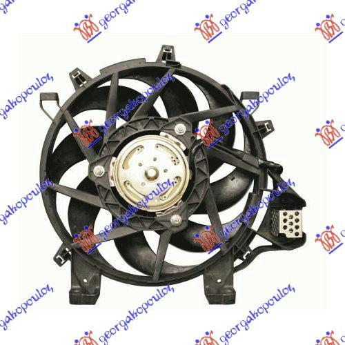 Electroventilator Ac/ 1 3-1 7 Cdti - Opel Corsa C2000 2001 , 1341195