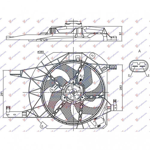 Electroventilator (+Ac) Benzina/Diesel - Nissan Primastar 1996 , 7701066103