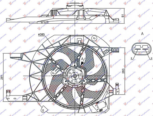 Electroventilator (+Ac) Benzina/Diesel - Nissan Primastar 2002 , 7701066103