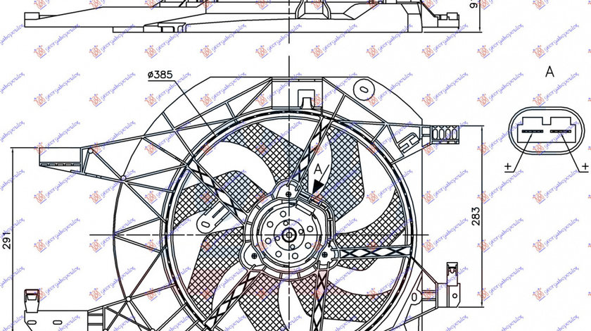 Electroventilator (+Ac) Benzina/Diesel - Nissan Primastar 2002 , 7701066103