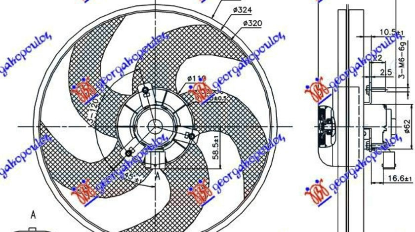 Electroventilator -Ac/ (Benzina/Dsl) - Peugeot 206 98 1999 , 1253.83