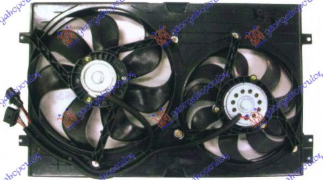Electroventilator (+Ac/) (Mot+Fan) Benzina-Dsl - Seat Arosa 1997 , 6n0959455f