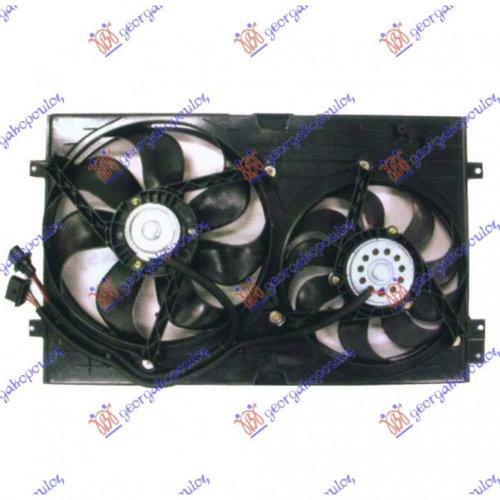 Electroventilator (+Ac/) (Mot+Fan) Benzina-Dsl - Seat Arosa 1997 , 6n0959455f