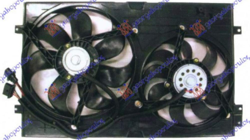 Electroventilator (+Ac/) (Mot+Fan) Benzina-Dsl - Seat Arosa 1997 , 6n0959455f